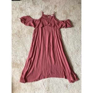 Pale Pink Cold Shoulder Dress